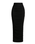 Double Layered Ruched Maxi Skirt - EMMYDEVEAUX