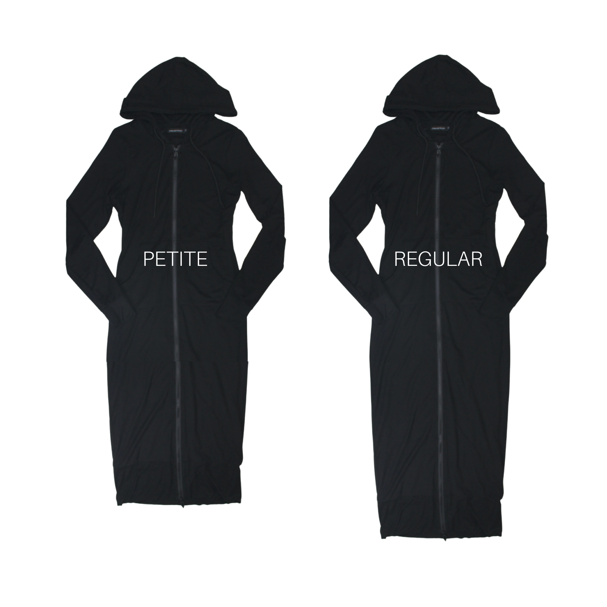 Double Layered Petite Long Hoodie