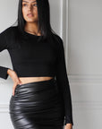 Double Layered Crop Top - EMMYDEVEAUX