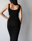 SALE - Compression Tank Midi Bodycon Dress - EMMYDEVEAUX