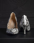 SALE - Snakeskin Harper Heel - EMMYDEVEAUX