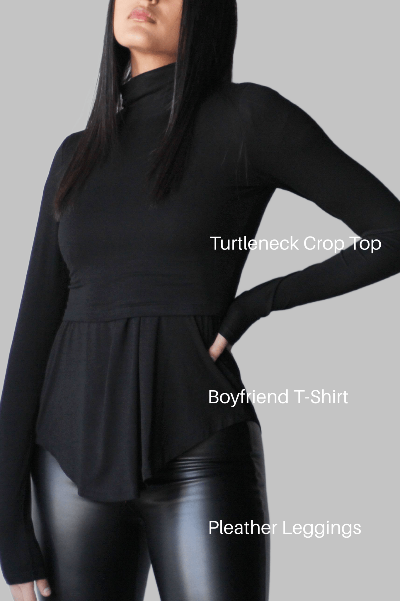 Turtleneck Crop Top - EMMYDEVEAUX