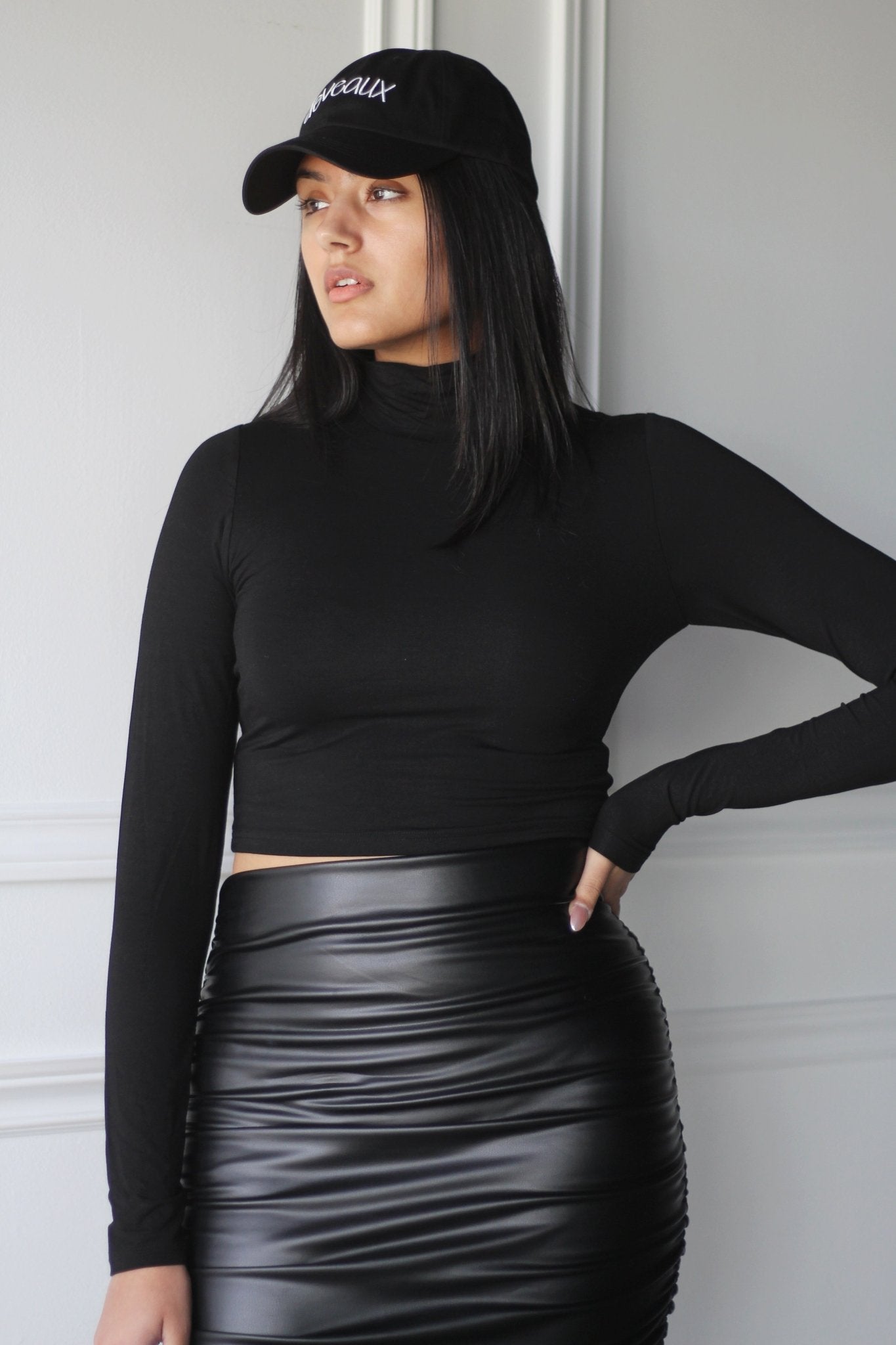 Turtleneck Crop Top - EMMYDEVEAUX