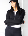 Double Layered Cropped Hoodie - EMMYDEVEAUX
