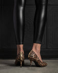 The Harper Heel - Leopard w/ Gold Toe - EMMYDEVEAUX