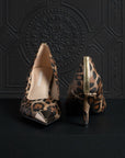 The Harper Heel - Leopard w/ Gold Toe - EMMYDEVEAUX